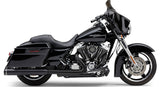 Cobra 4" Groove TIP Slip-ON Black - 6276RB For Harley Touring 1995-2016