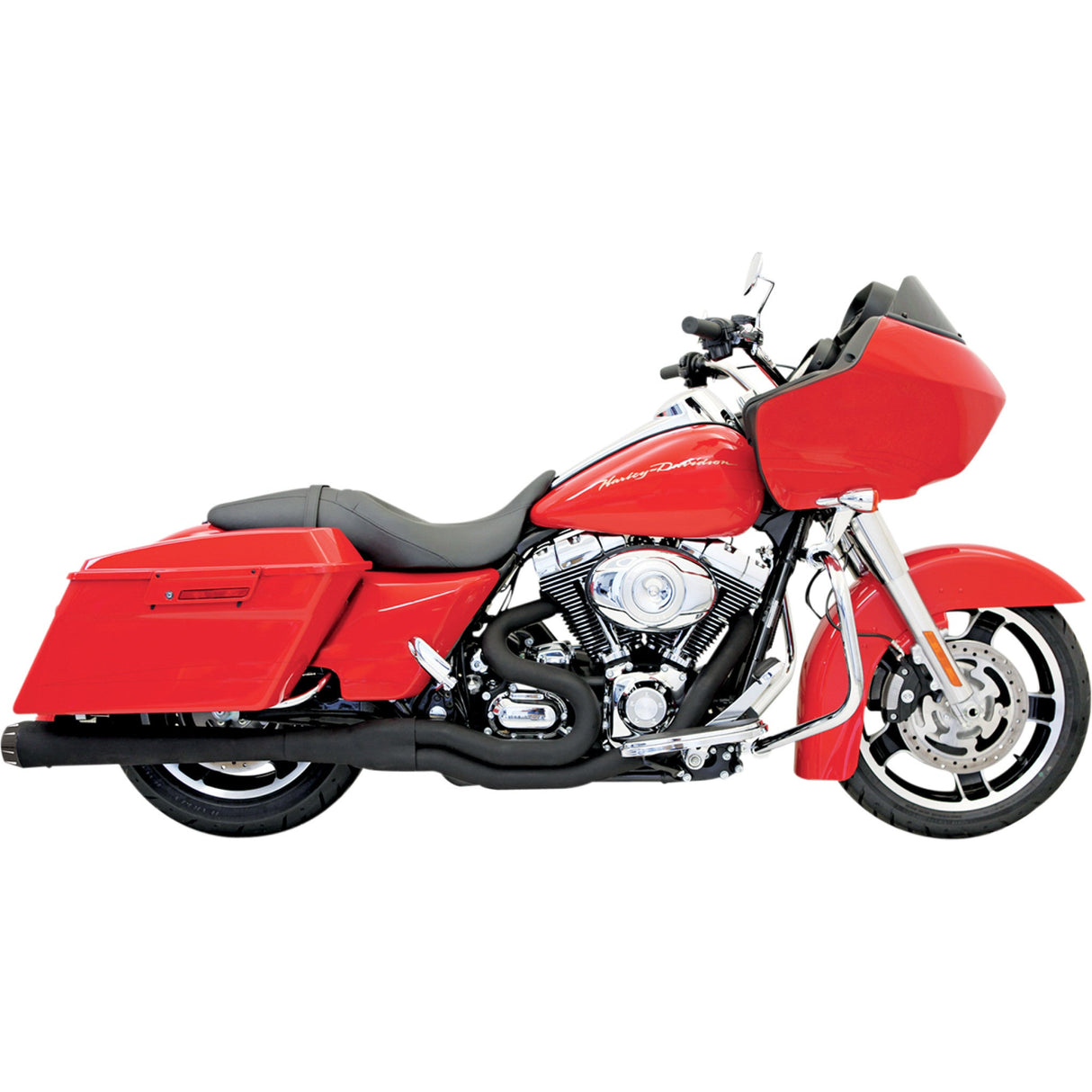 BASSANI XHAUST 1800-1283 FLH-767B Road Rage II Mega Power 2:1 Touring Exhaust - Megapower 2:1 Exhaust - 1-3/4" to 1-7/8" to 2" - Black