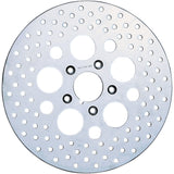 Drag Specialties Polished Stainless Steel Drilled Brake Rotor Rear 11.5" For Harley 1979-1991