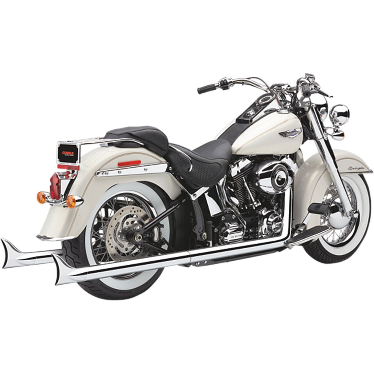 COBRA 1800-1754 6987 Bad Hombre Dual Exhaust System - True Dual Exhaust - Fishtail - '97-'06 Softail