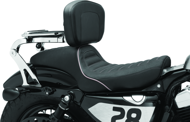 Kuryakyn 7097 Fixed Mounts Multi-purpose Driver & Passenger Backrest 04-22 XL Models Chrome