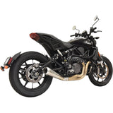 Bassani Xhaust 4" Short Megaphone Muffler Low Mount - 8F127SS For Indian FTR 2019-2020