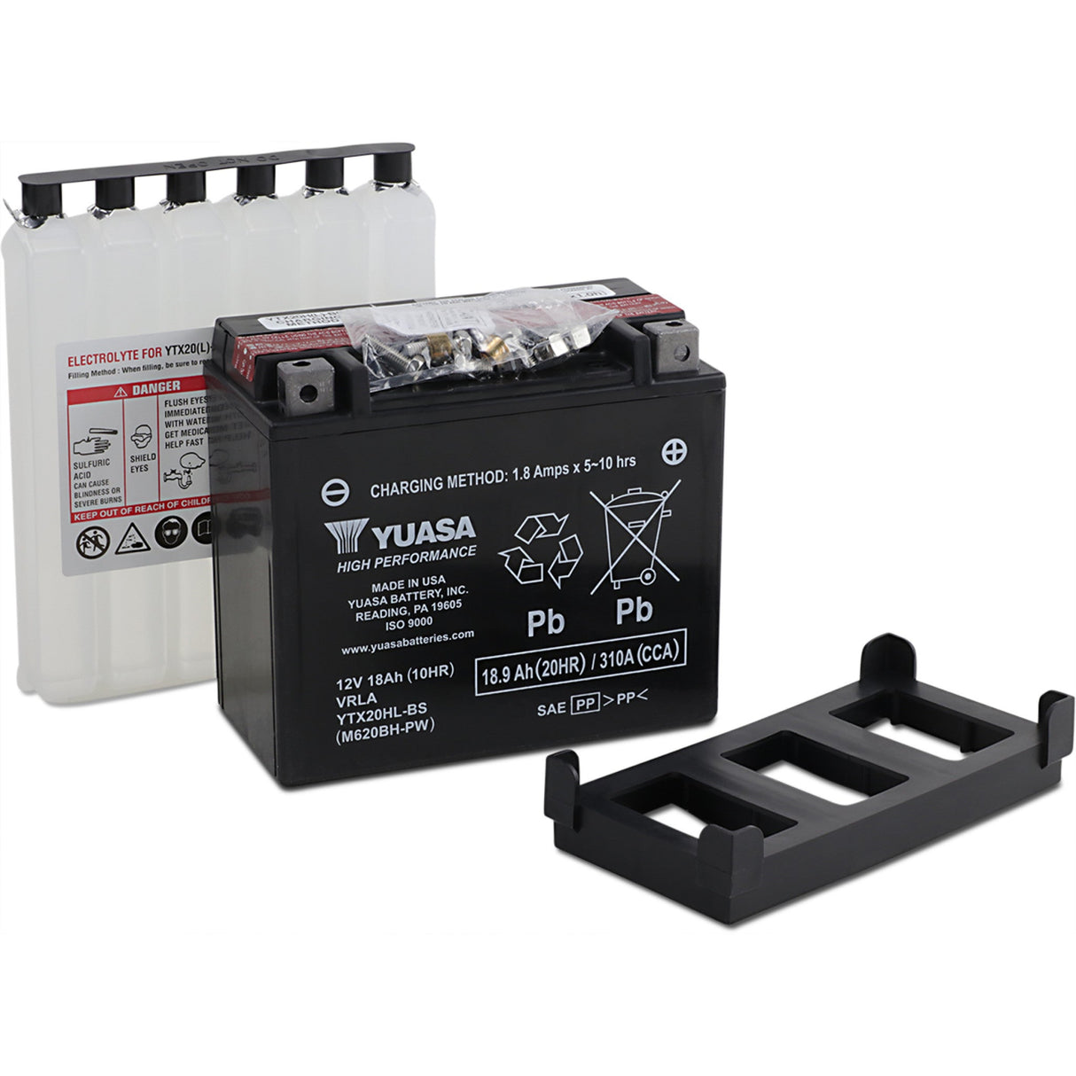 Yuasa YTX Battery - YUAM620BH-PW For Kawasaki 300 / Mule / 400 1991-2005 | John Deere Buck / Trail 2004-2006 | Ski-Doo Expedition 2010-2012