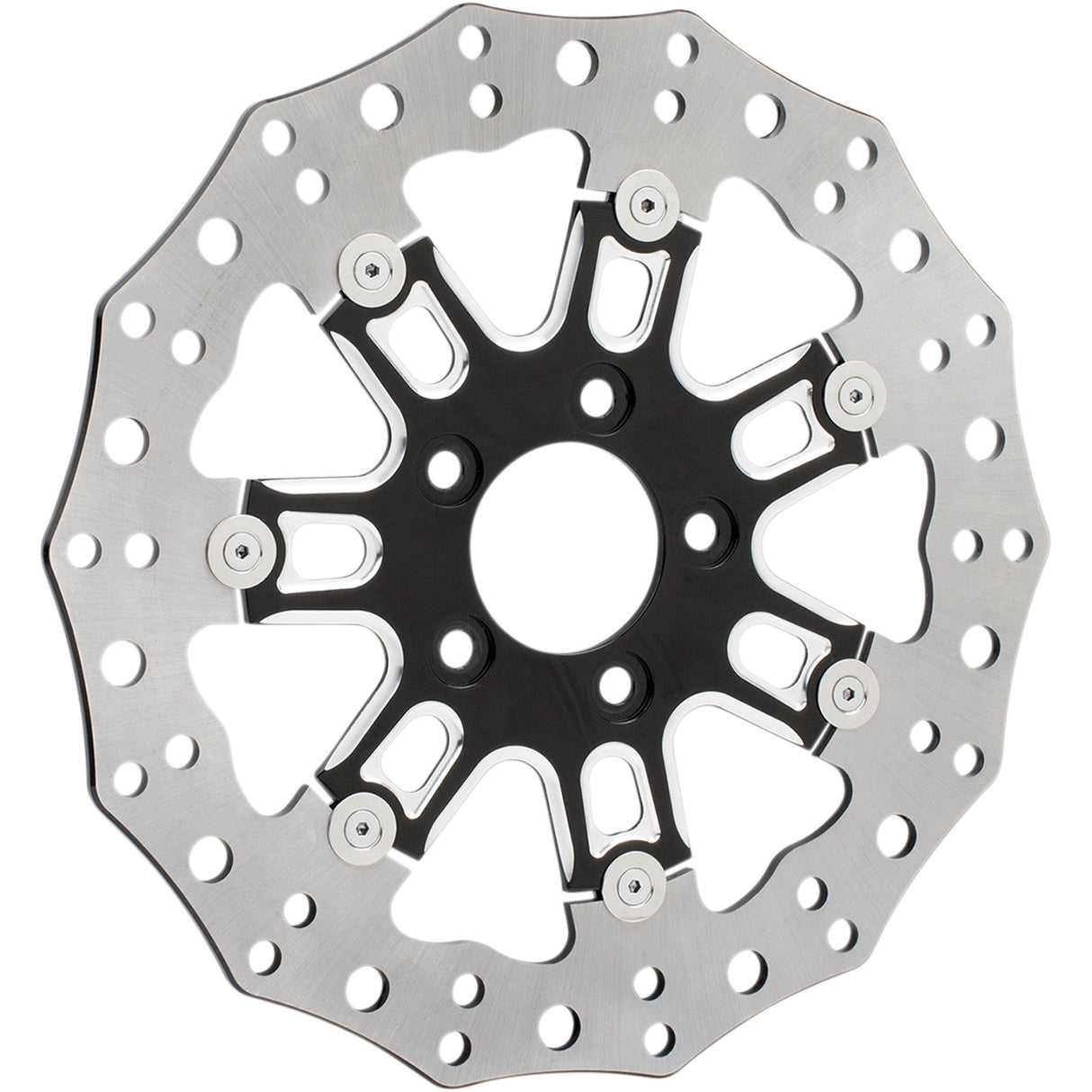 ARLEN NESS 1710-3318 33-10301-202 Two-Piece Floating Brake Rotor - Front Rotor - 7 Valve - 11.8" - Black