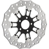 ARLEN NESS 1710-3318 33-10301-202 Two-Piece Floating Brake Rotor - Front Rotor - 7 Valve - 11.8" - Black