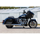 S&S Cycle 4" Broadhead Slip-On Mufflers Fishtail Chrome - 550-1077 For Indian 2014-2022