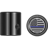 Figurati Designs Heel-Toe Shifter Cover Blue Line American Flag Black - FD71-HTSC-BLK For Harley Motorcycles 1982-2022
