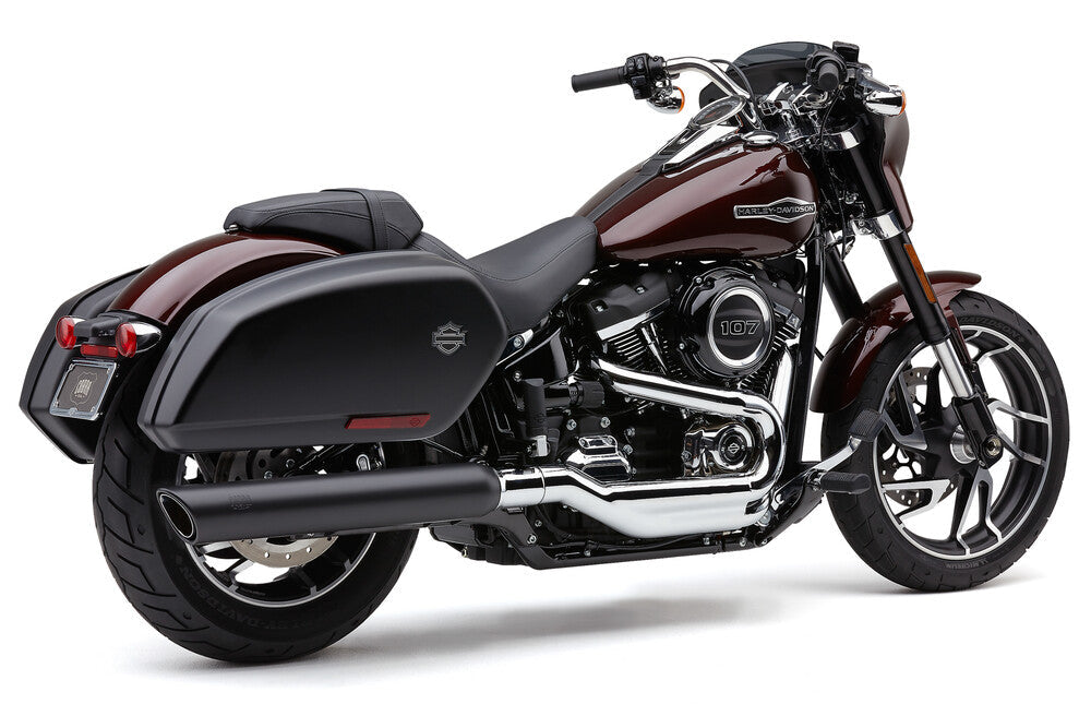 Cobra 909-Twins 4" Slip-ONS Black - 6520B For Harley Softail Sport Glide 2018-2021