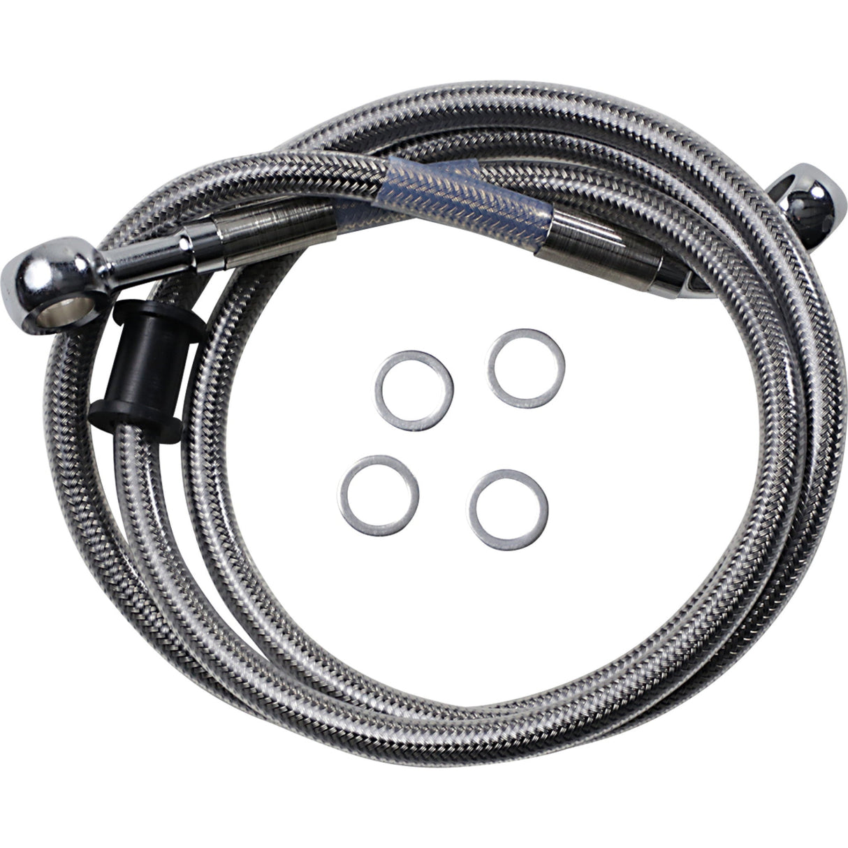 Drag Specialties Stainless Steel Brake Line Kit Front (Upper) For Harley Sportster 2018-2021