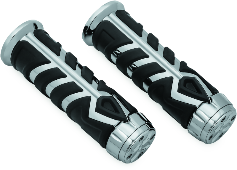 Kuryakyn 5636 Spear Grips For 7/8in Universal Indian Chrome
