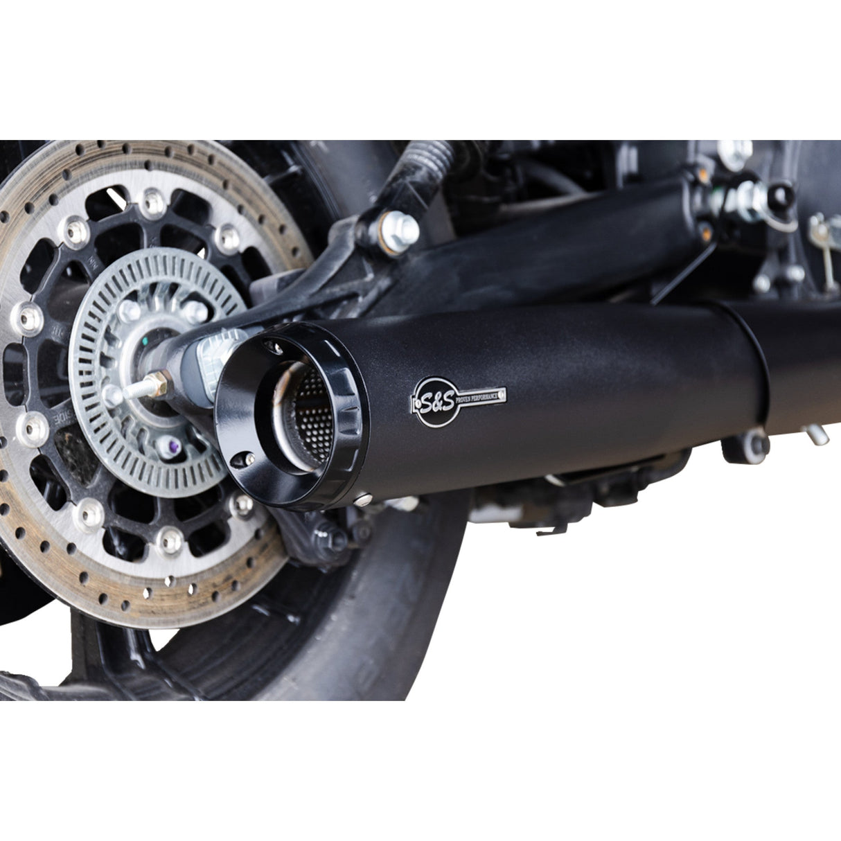 S&S Cycle 2-Into-1 Grand National Exhaust System Black 50-State - 4111-266 For Indian Scout 2015-2023