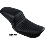LePera Kickflip Seat — Pleated Black - LN-591PT For Harley Dyna 1999-2003