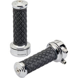 BILTWELL 0630-3073 6606-105-01 Alumicore Grips Grips - Alumicore - Custom - Chrome