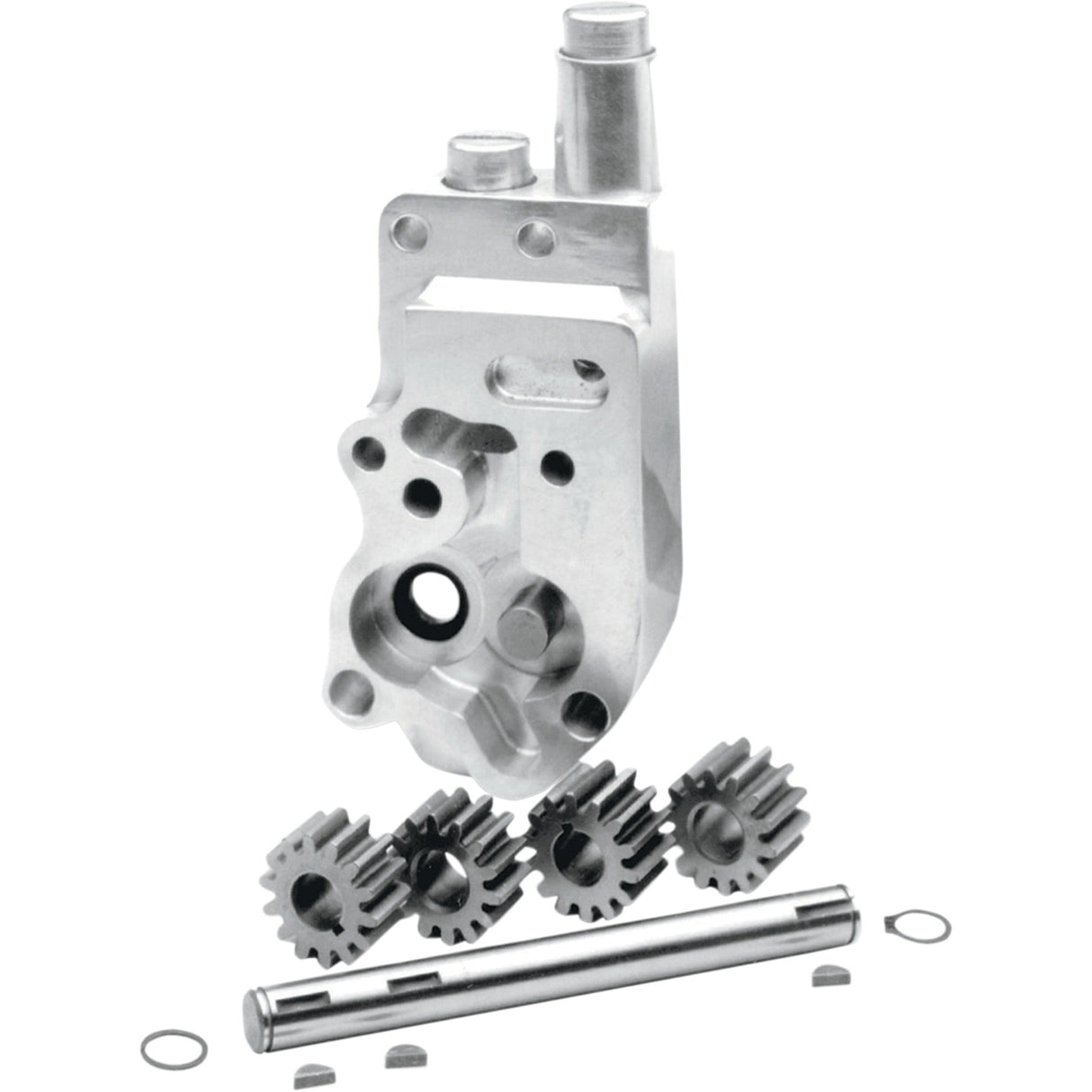 JIMS 0932-0006 1711EB Flow Pro 1 Billet Oil Pump Body Billet Oil Pump - EVO Big Twin with 74" - 140" motors