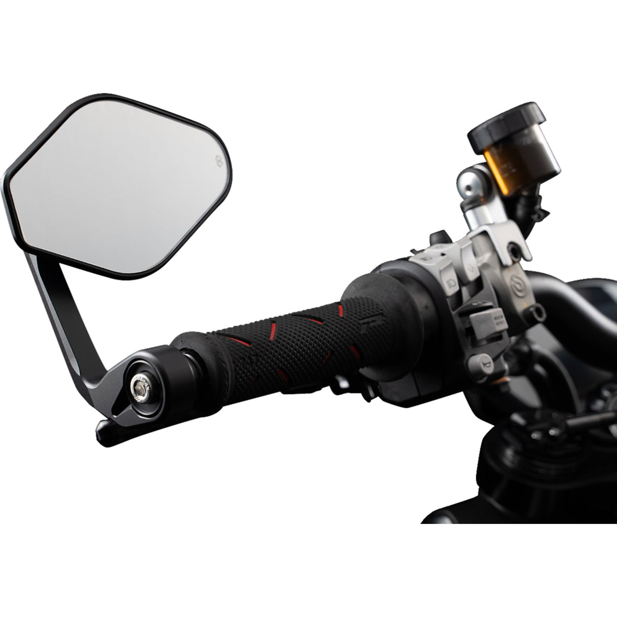 Gilles Tooling Stratos Handlebar End Mirror Stratos Side View Diamond Black Right Left Each - M03-01-BD Ducati Motorcycles 1994-2025