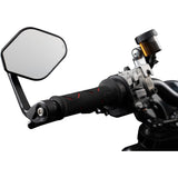 Gilles Tooling Stratos Handlebar End Mirror Stratos Side View Diamond Black Right Left Each - M03-01-BD Ducati Motorcycles 1994-2025