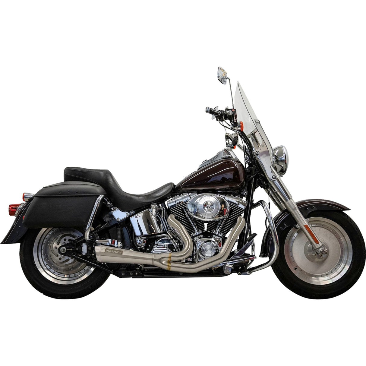 Bassani Xhaust 2-Into-1 Ripper Exhaust System Short Black Twin Cam Softails - 1S6B For Harley Softail / Screamin' / 15th Anniversary 1986-2017