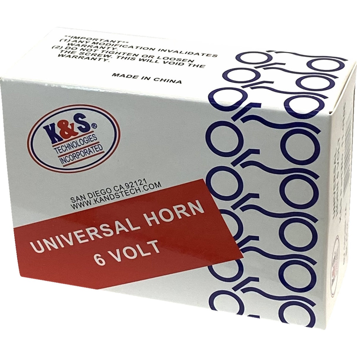 K&S TECHNOLOGIES 2107-0319 11-0106 Universal Horn Horn - Universal - Black