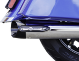 4" Broadhead Slip-On Mufflers - Slash Cut - Chrome - 1801-1765