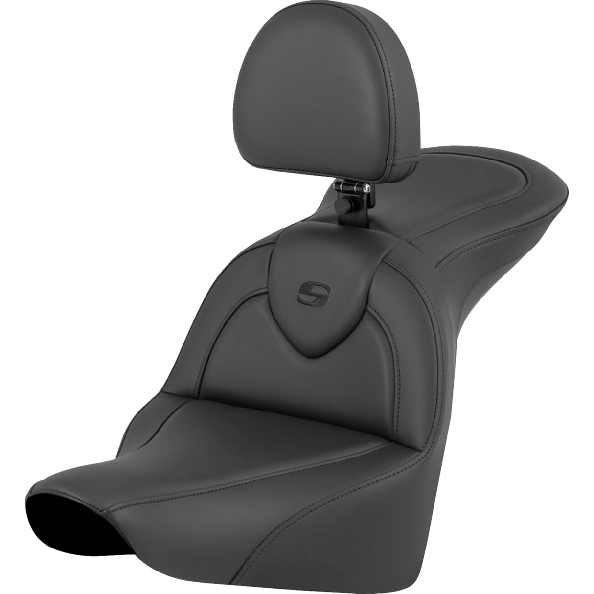 Saddlemen RoadSofa™ Seat Black With Driver Backrest Flfb Fxbr - 818-27-187BR For Harley Softail 2018-2026