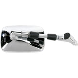 EMGO 0640-0702 20-55222 OEM-Style Replacement Mirror Mirror - Side View - Rectangle - Chrome - Left