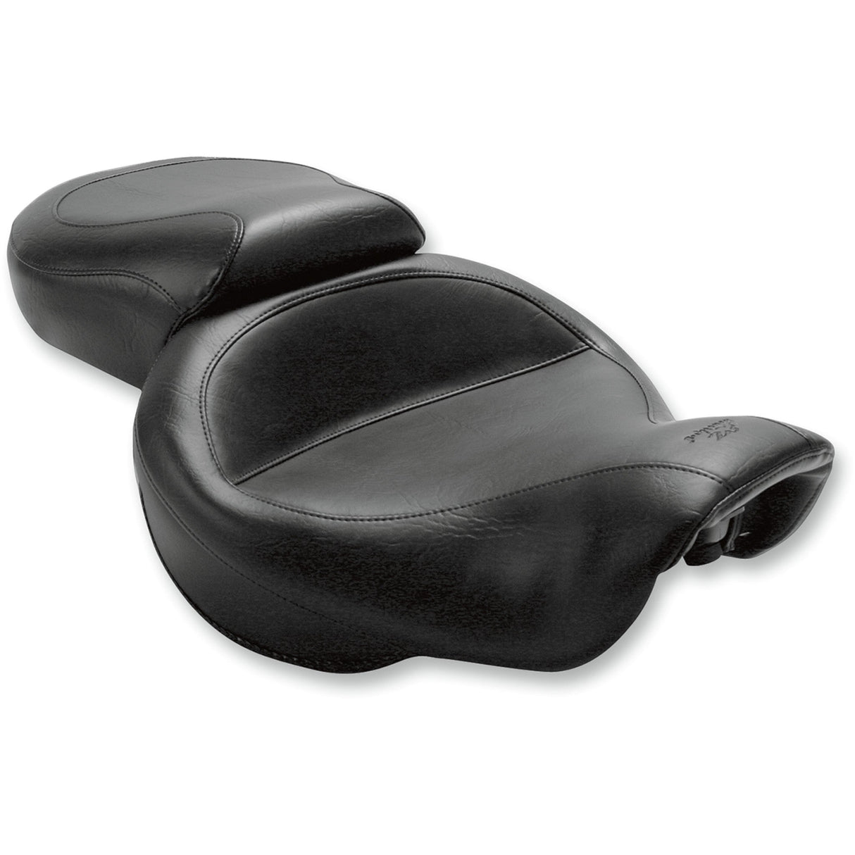 Mustang Vintage Style Seat Wide Smooth Black Dyna - 75535 For Harley Motorcycles 2006-2017