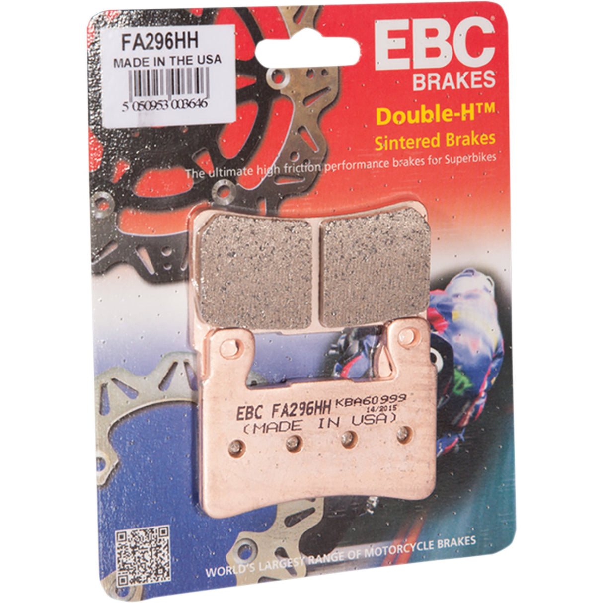 EBC HH Sintered Harley Buell Brake Pads For Harley Softail 2015-2024 | Kawasaki Ninja / 636R Ninja / Ninja Edition / Ninja 650 Edition 2013-2024
