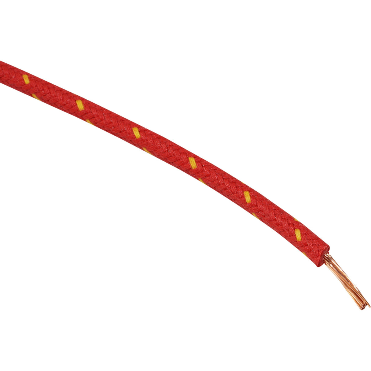 NAMZ 2120-1264 NCBW-24 Fabric-Braided Hook-Up Wire 25' Cloth-Braided Wire Spool - 16 Gauge - Red/Yellow