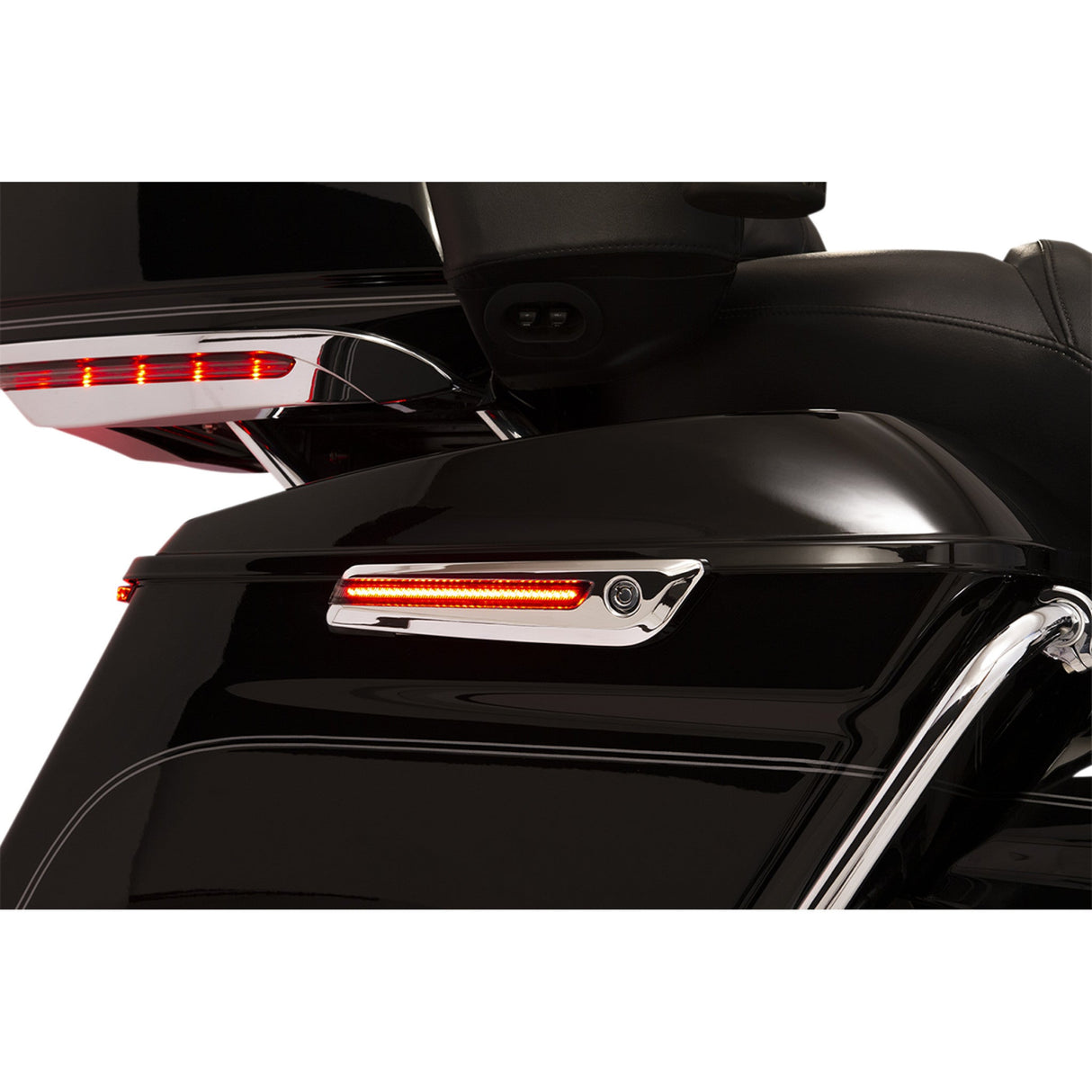 CIRO 3501-1821 40070 LED Saddlebag Hinge Covers - Smoke Lens - Chrome