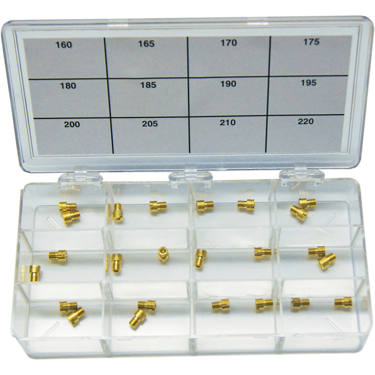 EBC 1006-0288 HDJK12 A-Bax Engineering Main Jets Assortment for Keihin CV Carburetor Kit Dealer Main Jet Kit - Keihin CV Carburetor