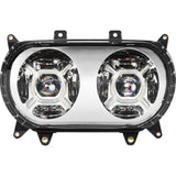 CUSTOM DYNAMICS 2001-2604 CD-RG-H-C Double-X LED Headlight - Chrome - Road Glide