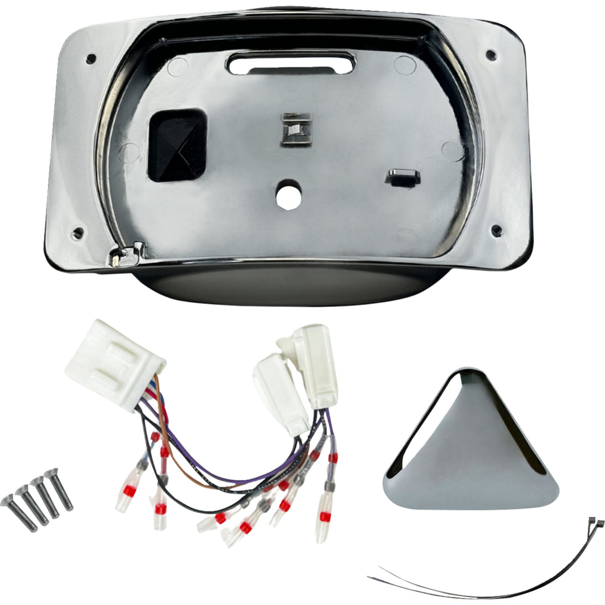 Custom Dynamics Taillight Eliminator License Plate Mount Chrome - CD-ELIM-TL-C For Harley Motorcycles 1999-2024