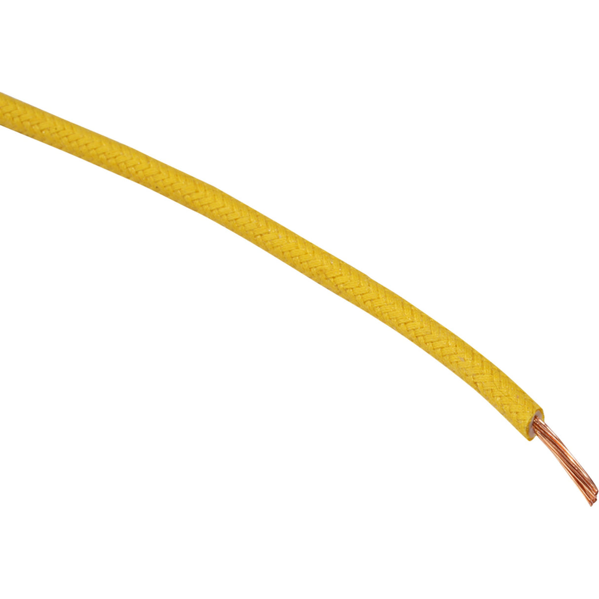 NAMZ 2120-1266 NCBW-4 Fabric-Braided Hook-Up Wire 25' Cloth-Braided Wire Spool - 16 Gauge - Yellow
