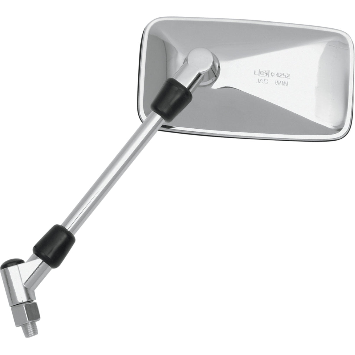 PARTS UNLIMITED 0640-0344 Universal Chrome Mirror — Rectangle Mirror - Side View - Rectangle - Chrome