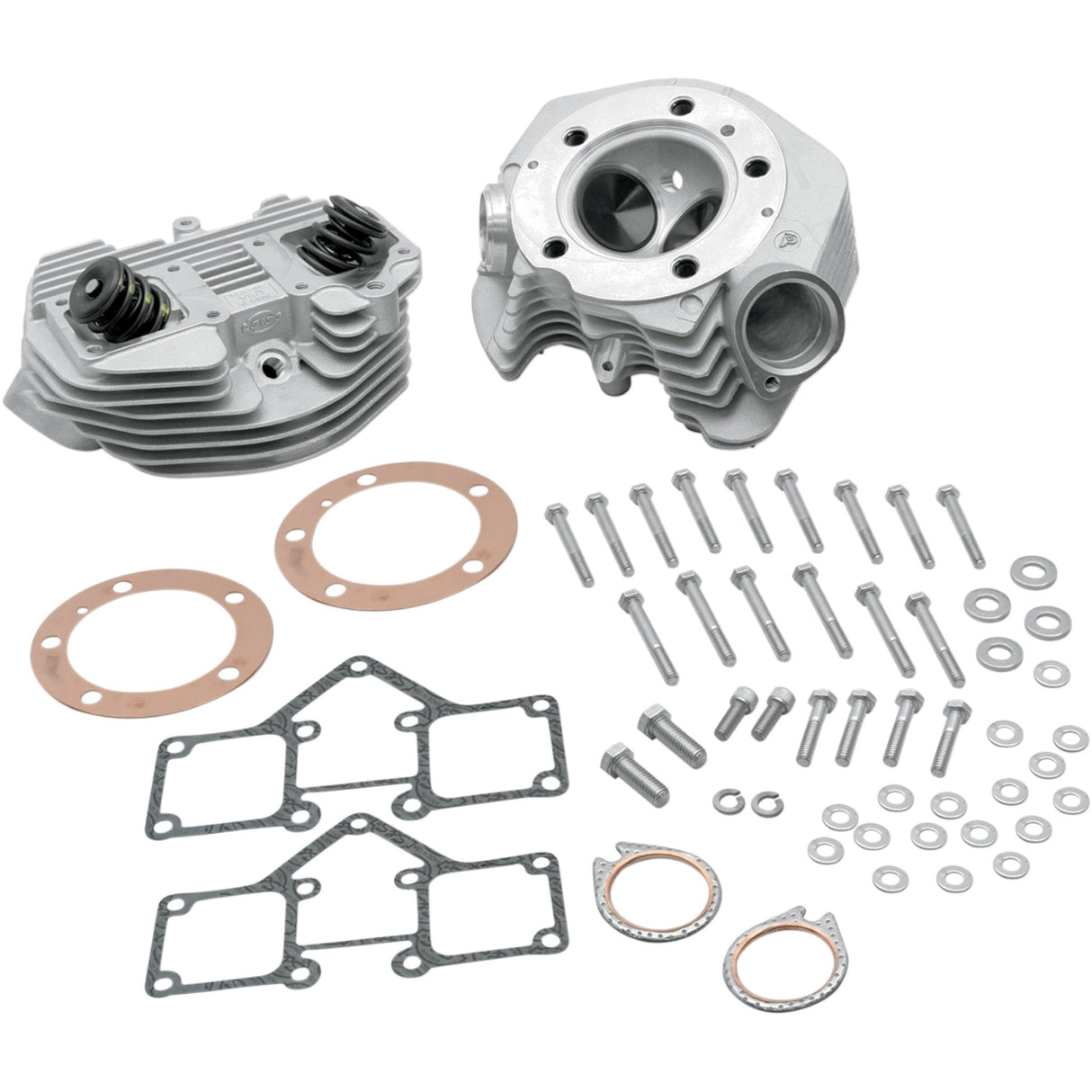 S&S Cycle Super Stock® Cylinder Head Kit Dual Plug O-Ring Style Big Twin - 90-1491 For Harley Motorcycles 1966-1984