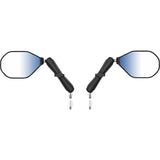 RAM MOUNTS 0640-1719 RAM-B-349-M1015-C-46 Tough-Mirror™ Kit with M10-1.25 Bases/M10-1.5 Adapters - Long Arm Tough-Mirror™ - Side View - Oval - Black - Left/Right - Long Arm