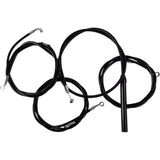 LA Choppers Complete Black Vinyl Braided Handlebar Cable Brake Line Kit 12"-14" Handlebars - LA-8059KT2-13B For Harley Touring 2023-2026