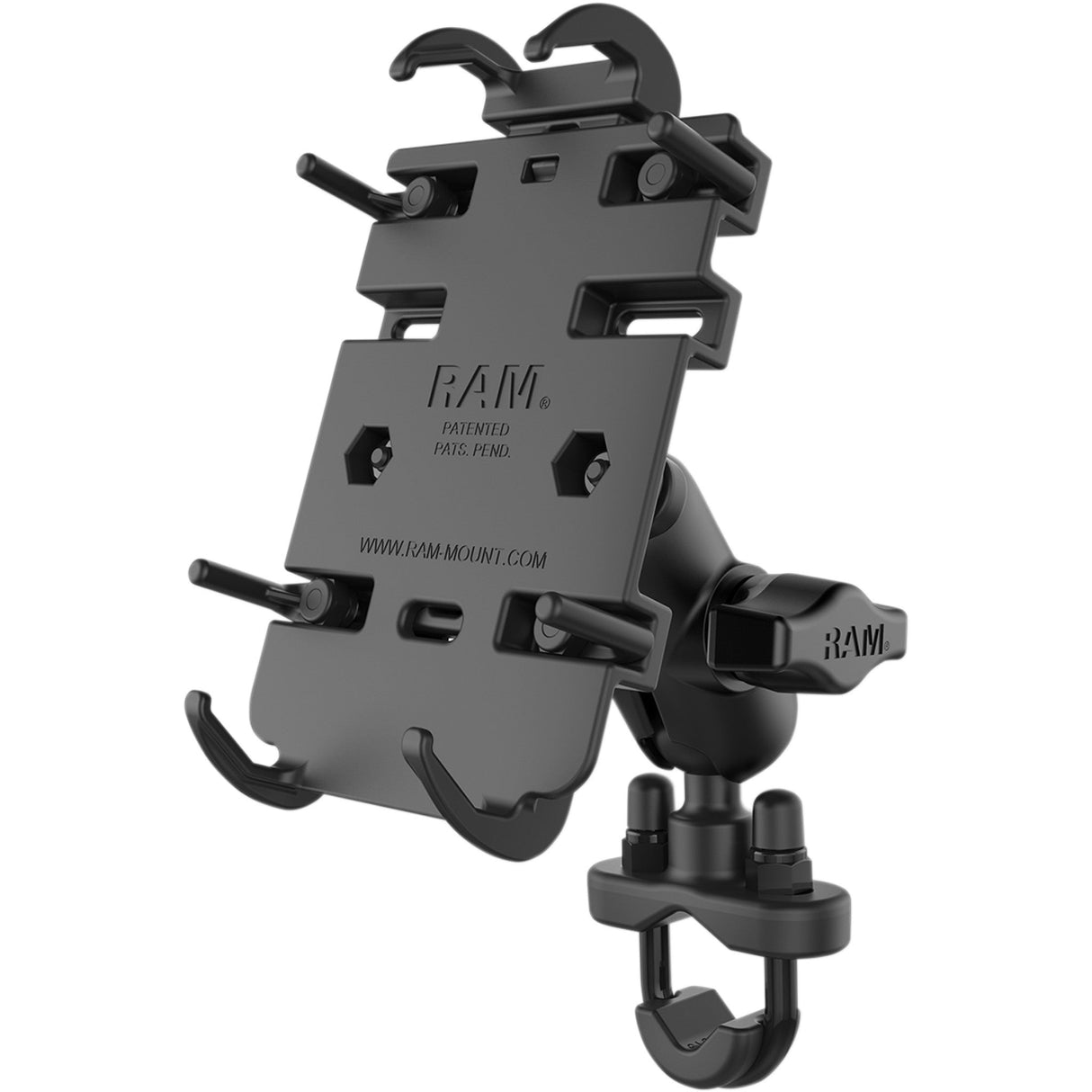 RAM MOUNTS 0636-0157 RAM-B-149ZA-PD3 Quick Grip Phone Mount with U-Bolt Base Phone Mount - Quick Grip™ - U-Bolt Base