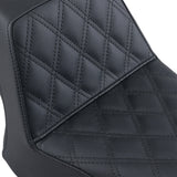 SADDLEMEN 0810-2052 Y13-16-172 Lattice Stitch Step-Up Seat Step-Up Seat - Front Lattice Stitch - Black - Bolt '13-'20