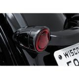 Ciro Fang® Rear Turn Signal Light Inserts Red LED Red Lens Black - 45720 For Harley Motorcycles 1957-2026