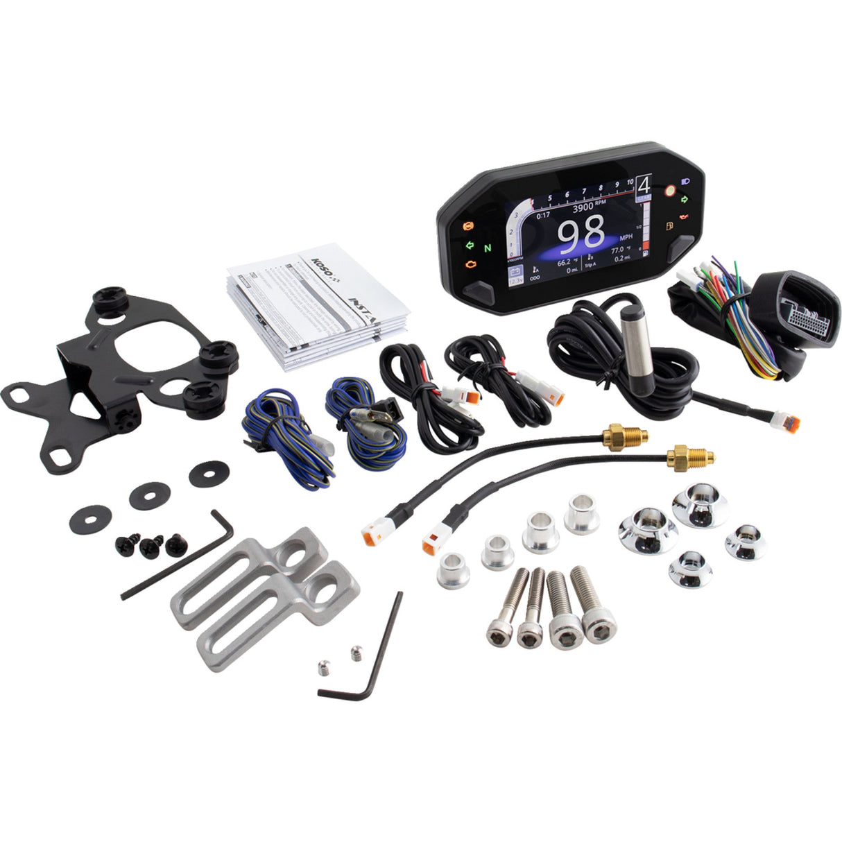 KOSO NORTH AMERICA 2210-0637 BA081010 RX-4 Multifunction Speedometer/Tachometer TFT Multifunction Meter - RX-4 - Universal