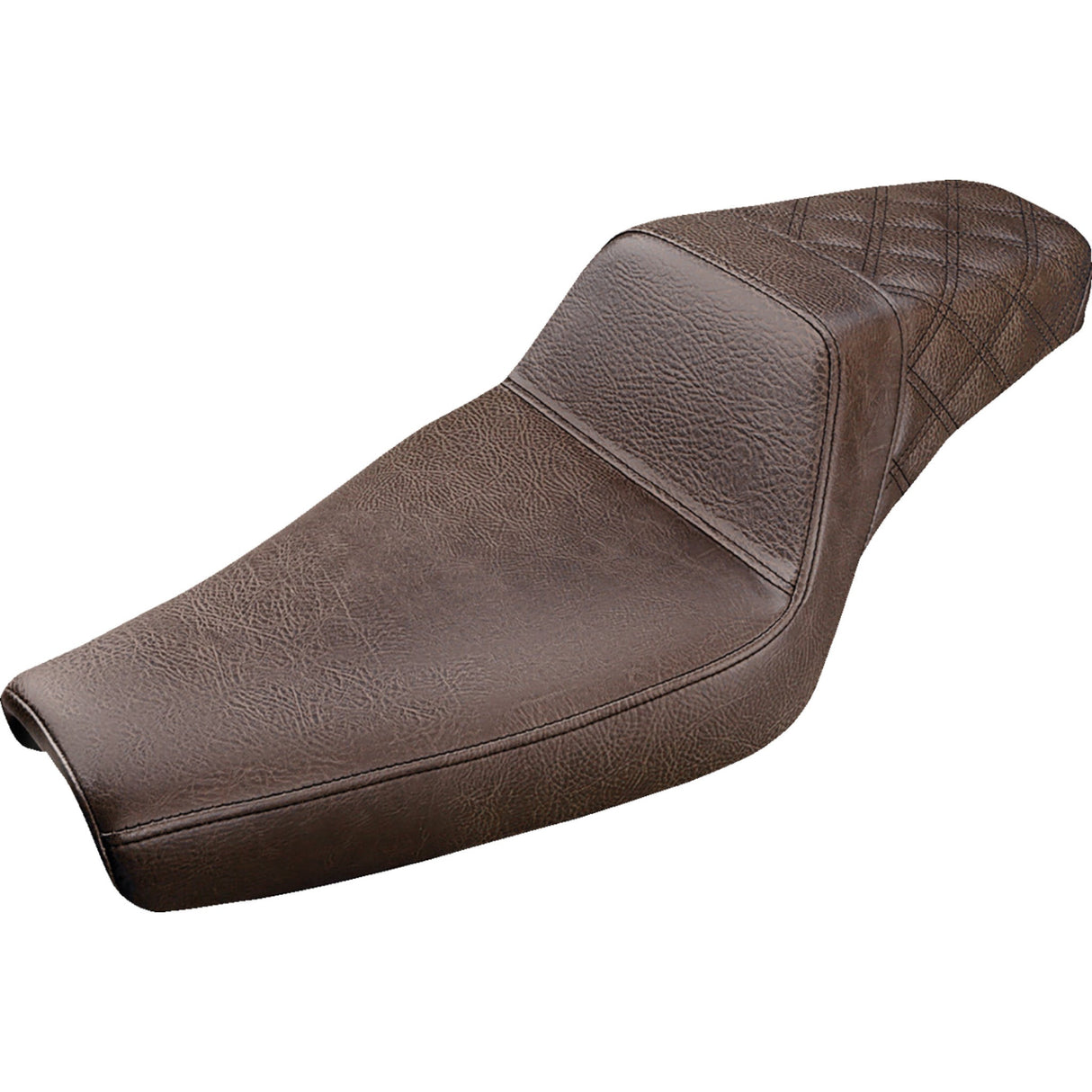 SADDLEMEN 0804-0688 807-11-173BR Step-Up Seat — Rear Lattice Stitch - Brown - XL