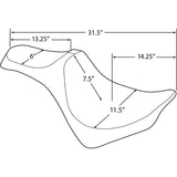 DRAG SPECIALTIES Predator III Seat - FL/FX '18-'22