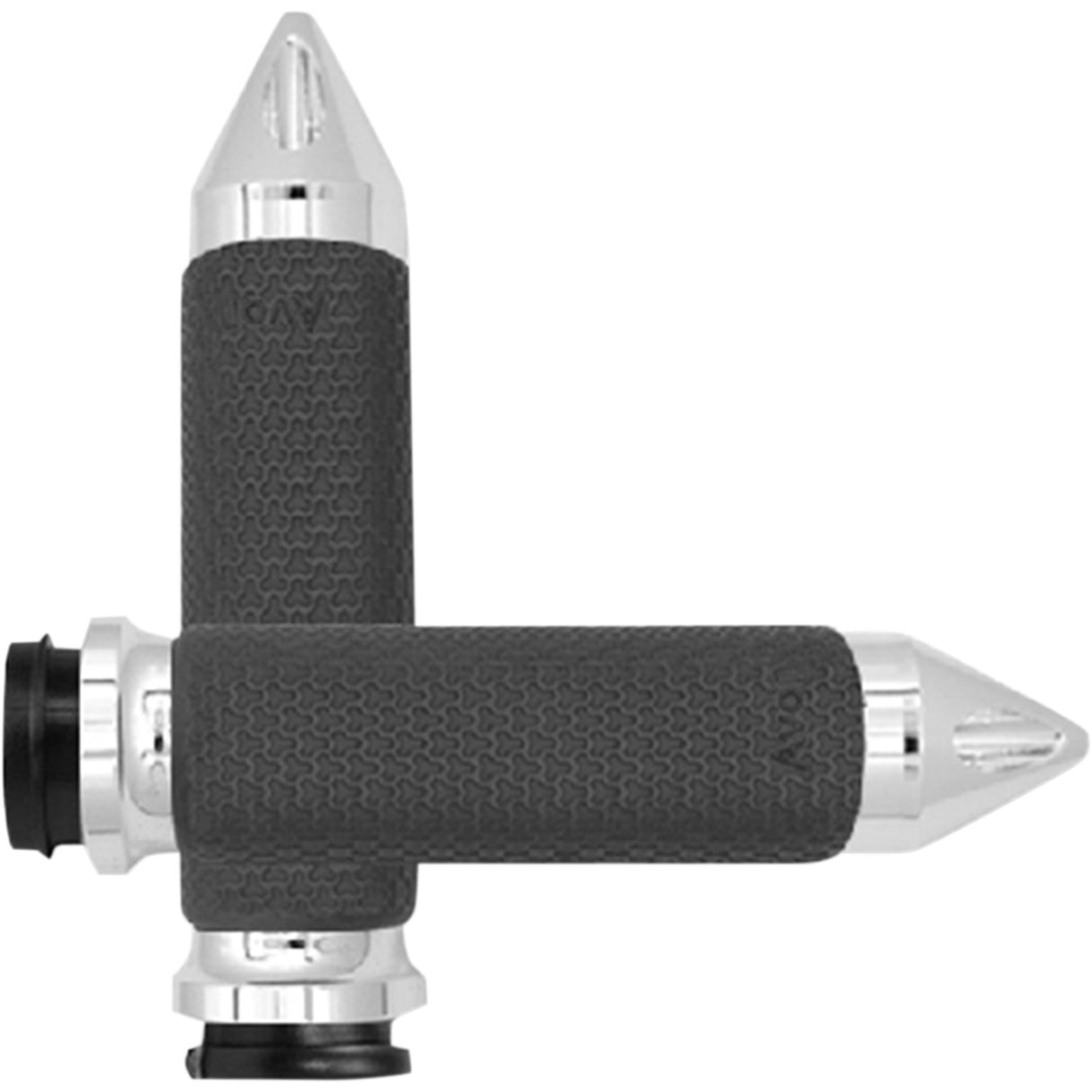 AVON GRIPS 0630-1884 MF-63A-CH-FL-SP Vibration Dampening Memory Foam Grips Grips - Memory Foam - Medium - Spike - TBW - Chrome