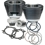 S&S Cycle Big Bore Cylinder Kit Wrinkle Black Twin Cam - 910-0205 For Harley Motorcycles 1999-2006