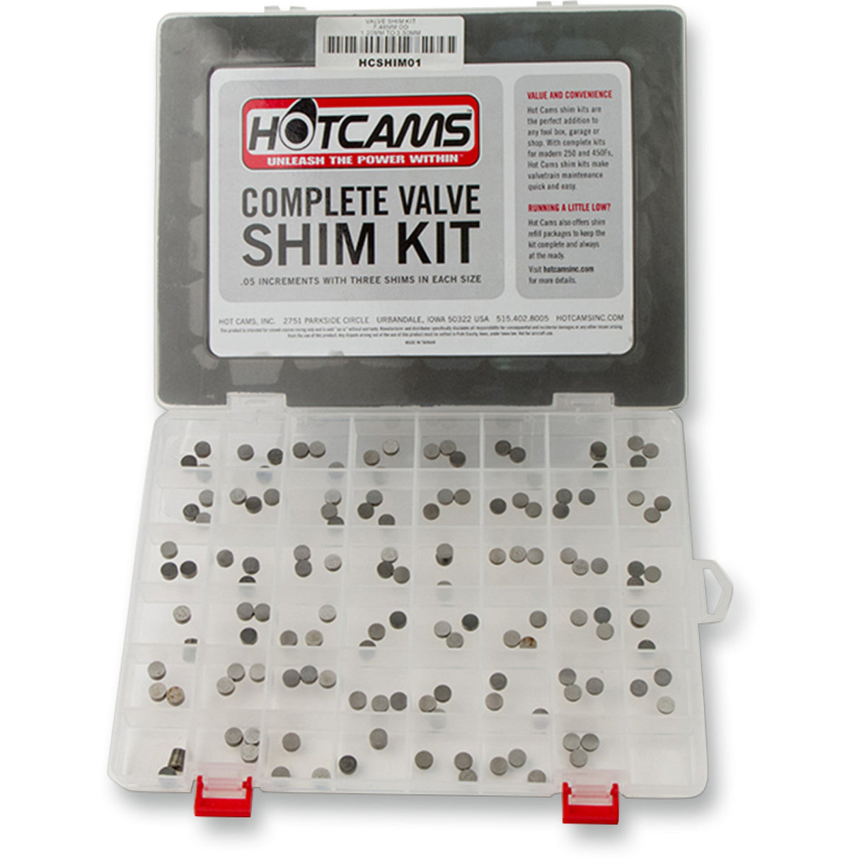 HOT CAMS 0925-0010 HCSHIM01 Complete Valve Shim Kit Valve Shim Kit - 7.48 mm O.D. - Honda | Kawasaki | Suzuki | Yamaha