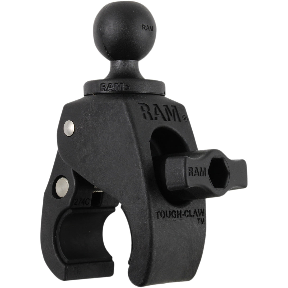 RAM MOUNTS 0636-0011 RAP-B-400U Tough-Claw™ with 1" Diameter Rubber Ball Ball Mount - Tough-Claw™ Base - 5/8" - 1-1/2"