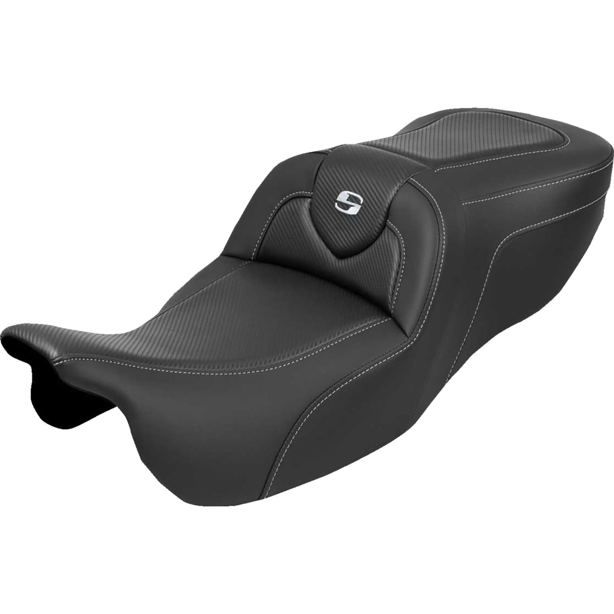 Saddlemen RoadSofa™ Seat Without Backrest Carbon Fiber - 815-07-185 For Harley Touring 2015-2025
