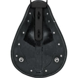 DRAG SPECIALTIES SEATS 0806-0028 Small Low-Profile Spring Solo Seat Seat - Spring Solo - Low-Profile - Small - Black Leather/White Stitching
