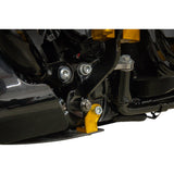Thrashin Supply CO. Carbon Fiber Skid Plate Gloss With Gold Brackets - TSC-3034-5 For Harley Touring 2023-2026